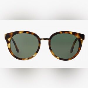 TORY BURCH Panama Wayfarer Full Rim Tortoise Shell Polarized Sunglasses w/ Case